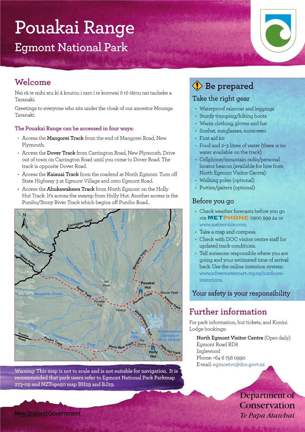 Pouakai Range Factsheet