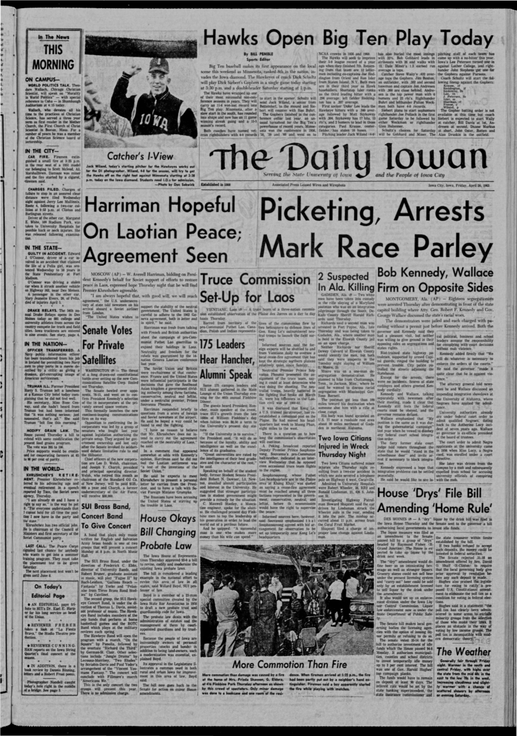 Daily Iowan (Iowa City, Iowa), 1963-04-26