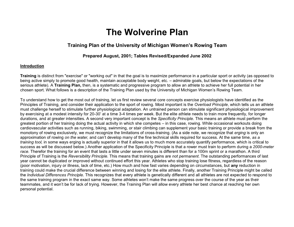 The Wolverine Plan