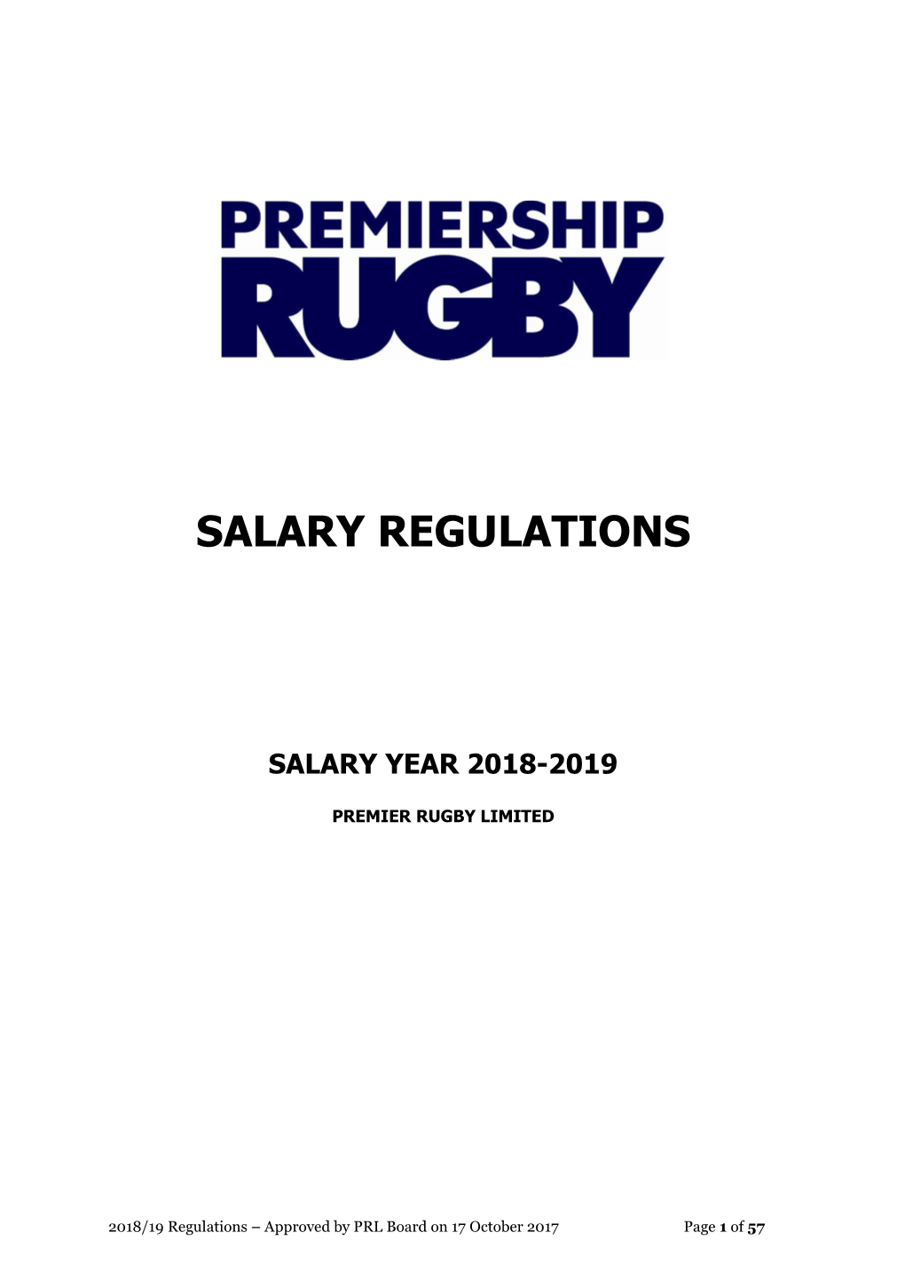 Salary Regulations