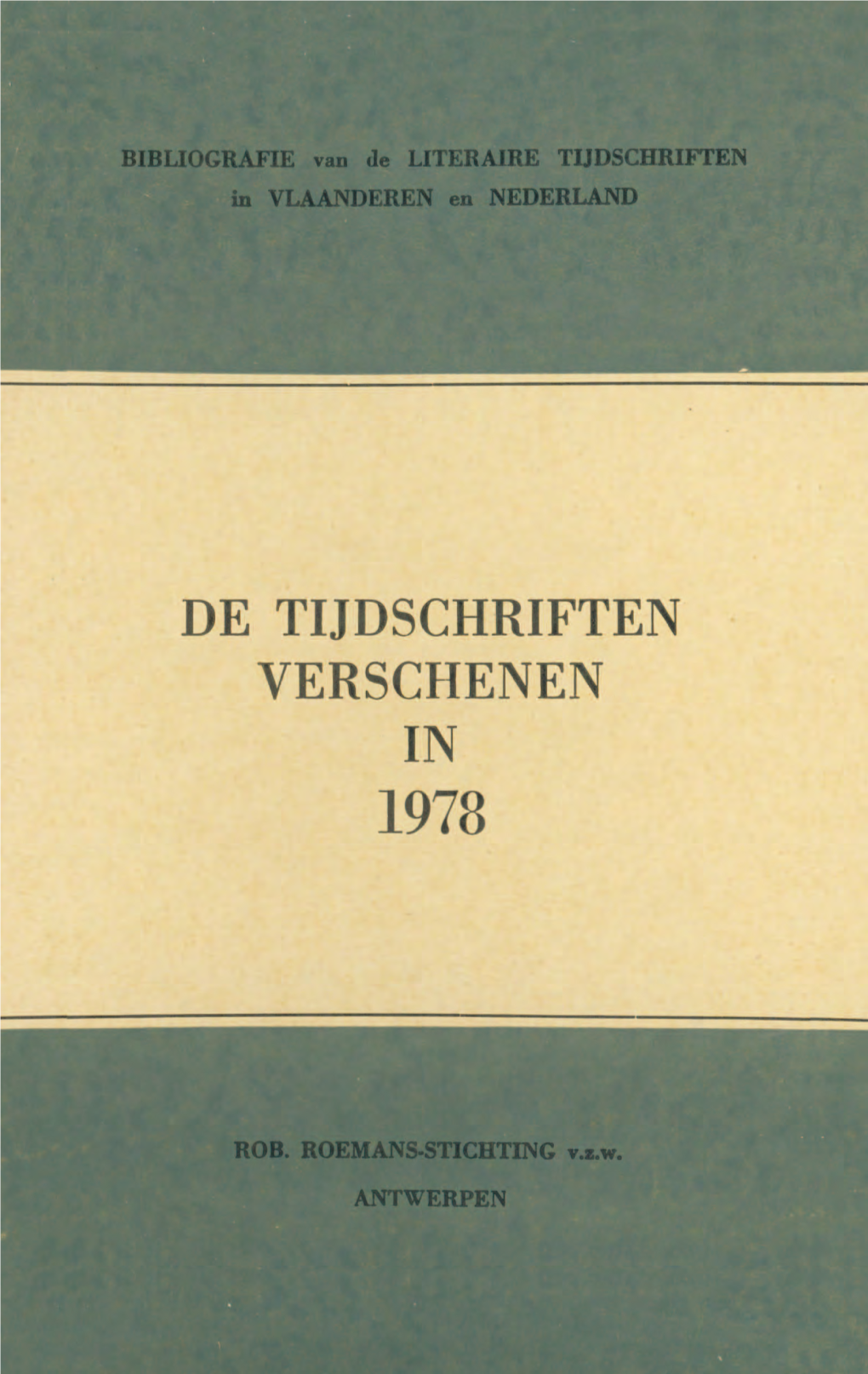 De Tijdschriften Verschenen in 1978