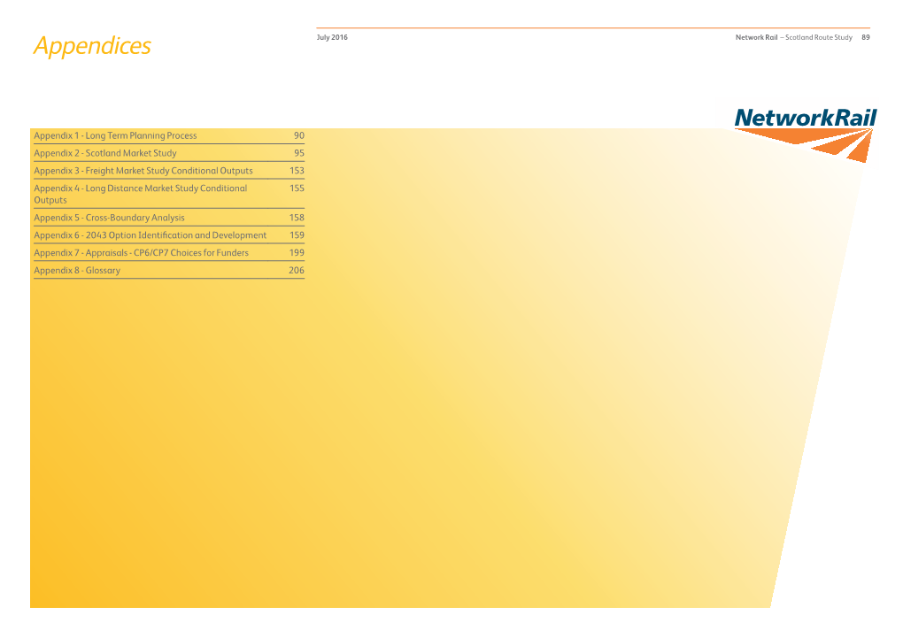 Scotland Route Study Appendices