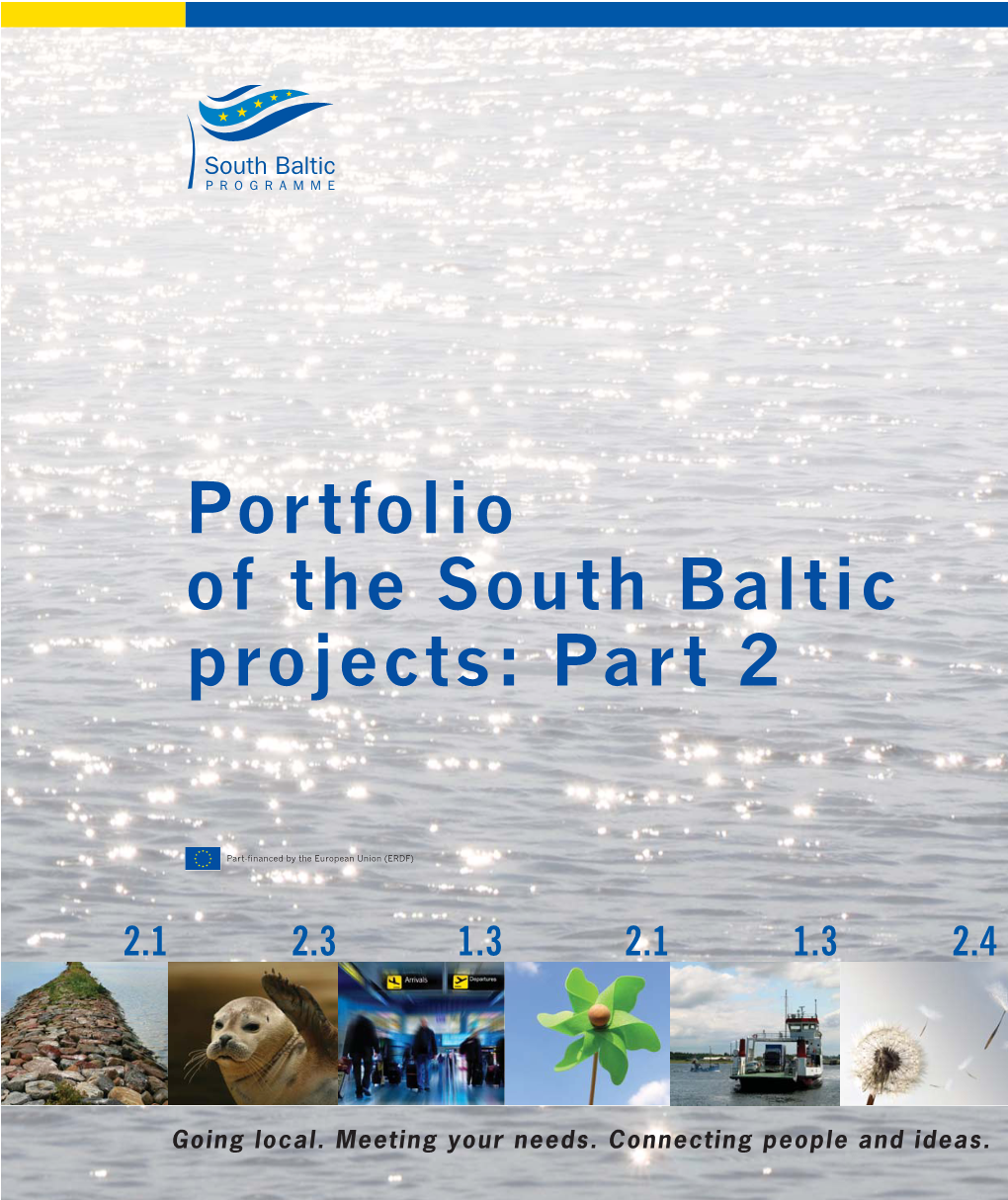 Portfolio of the South Baltic Projects: Part 2