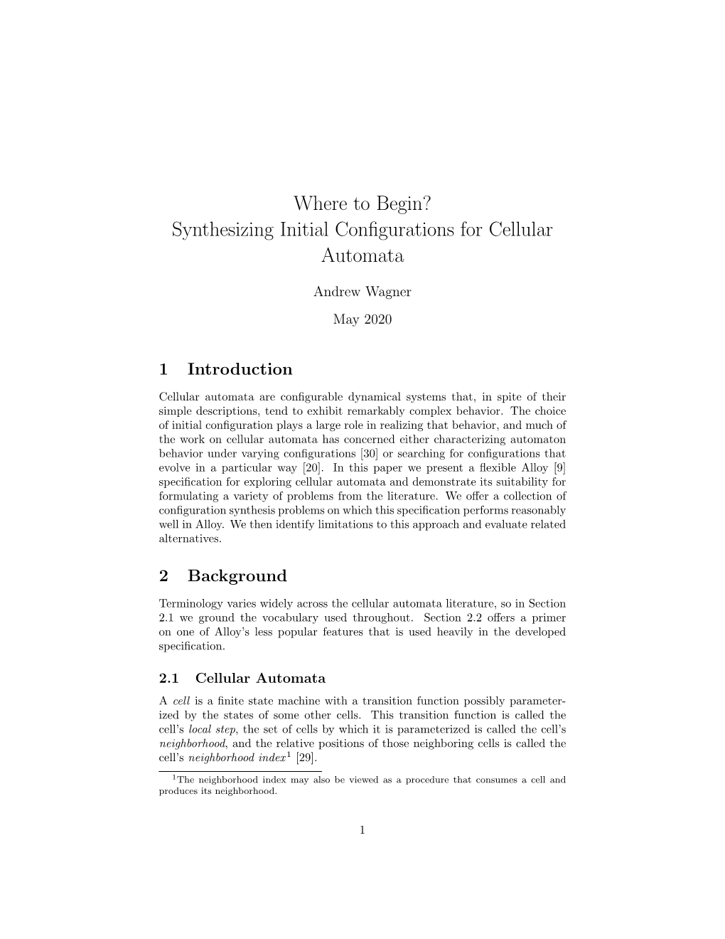 Where to Begin? Synthesizing Initial Configurations for Cellular Automata