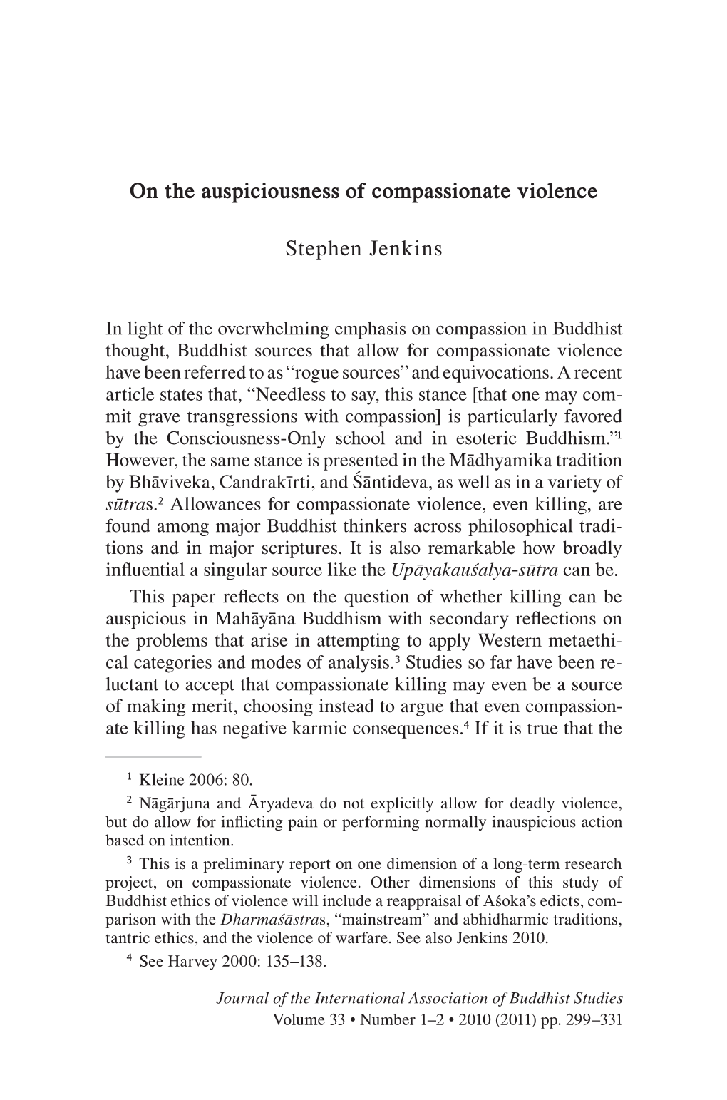 On the Auspiciousness of Compassionate Violence