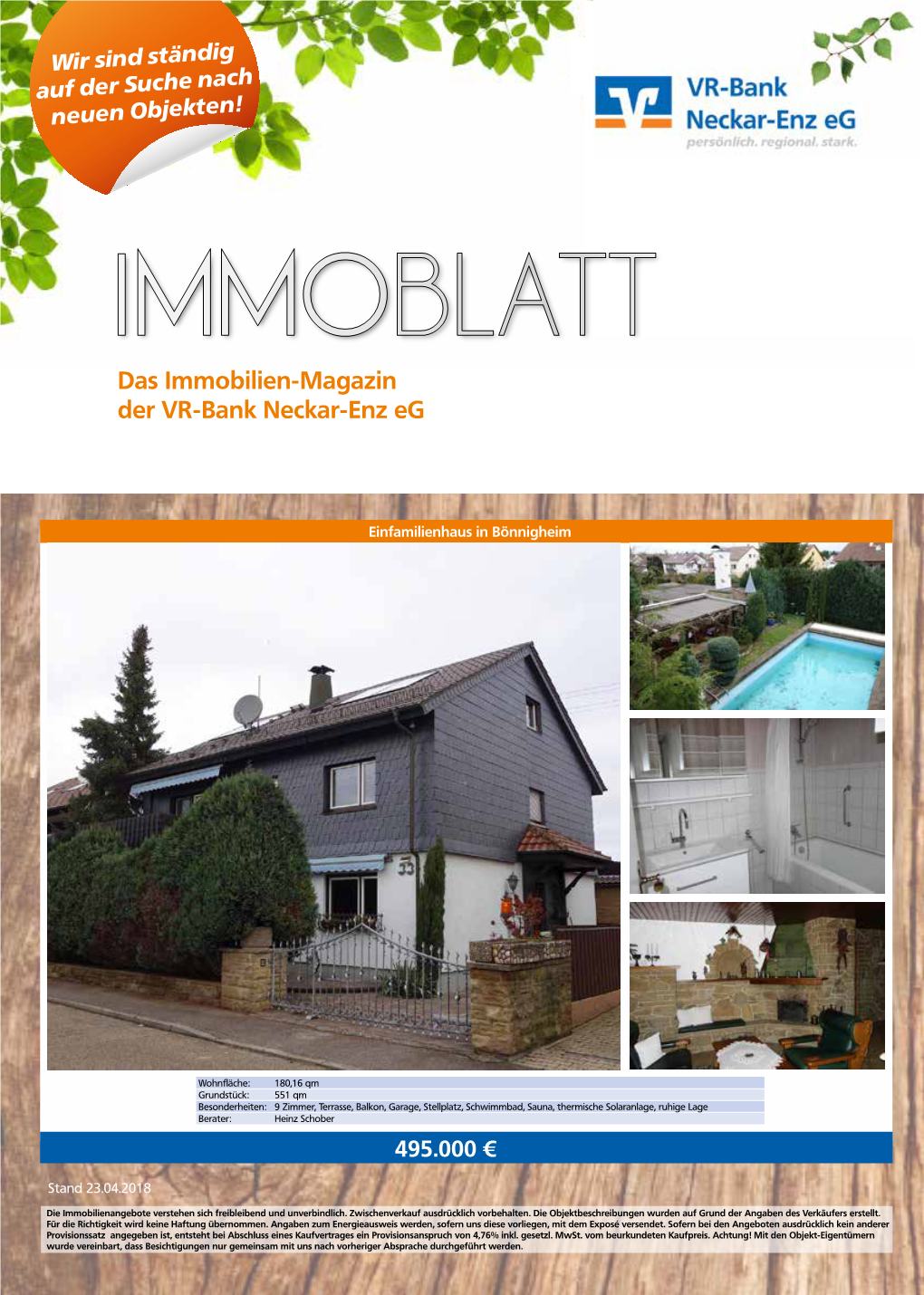 Das Immobilien-Magazin Der VR-Bank Neckar-Enz Eg