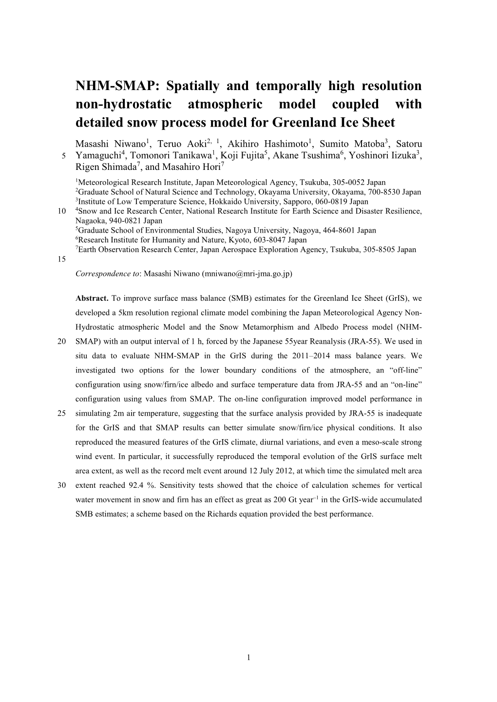 Manuscript with Contributions from All Coauthors