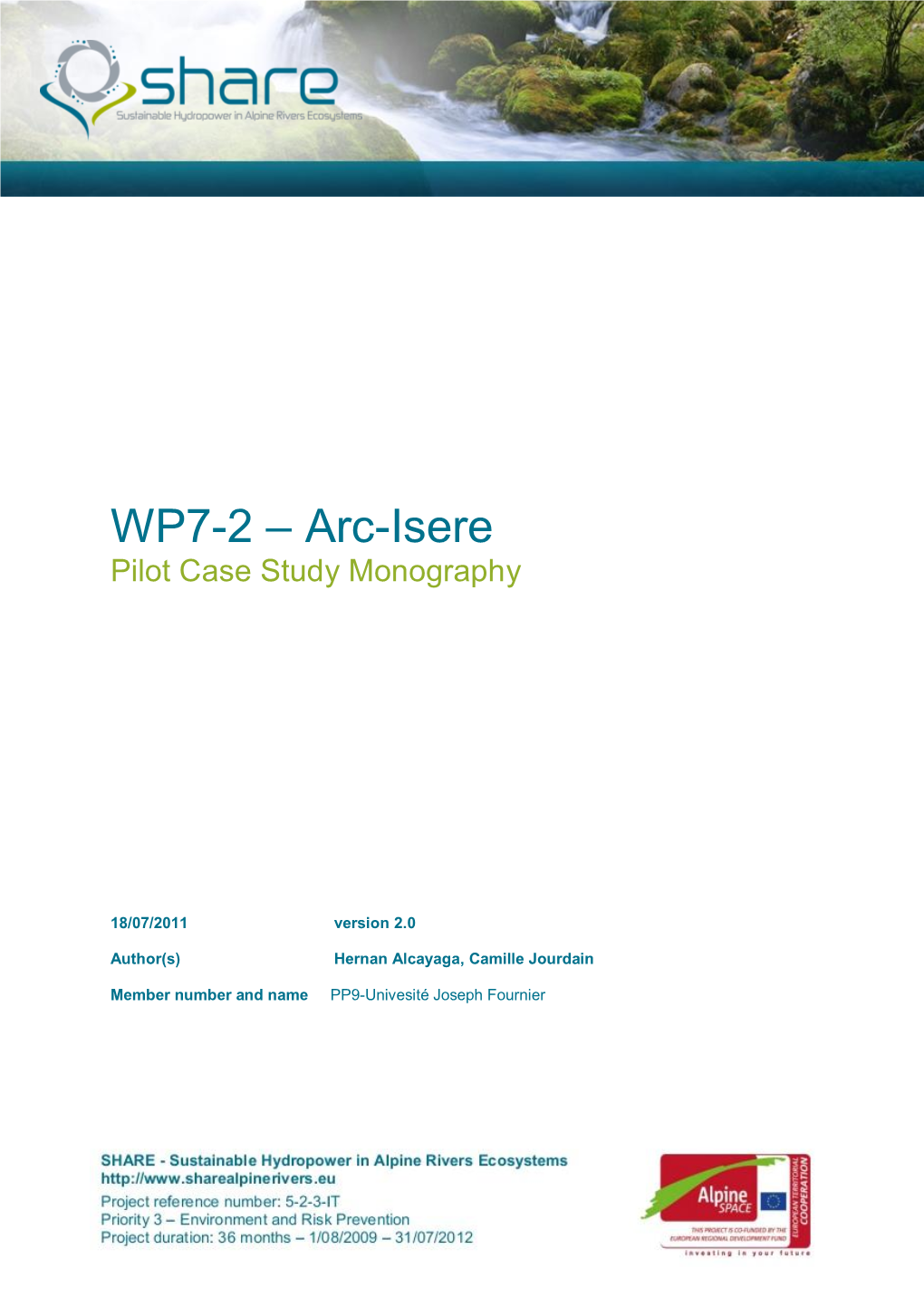 WP7-2 – Arc-Isere Pilot Case Study Monography