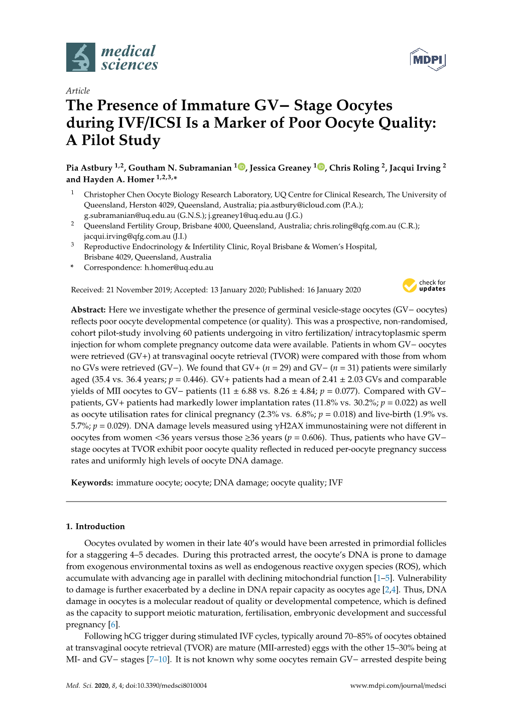 Stage Oocytes During IVF/ICSI Is a Marker of Poor Oocyte Quality: a Pilot Study