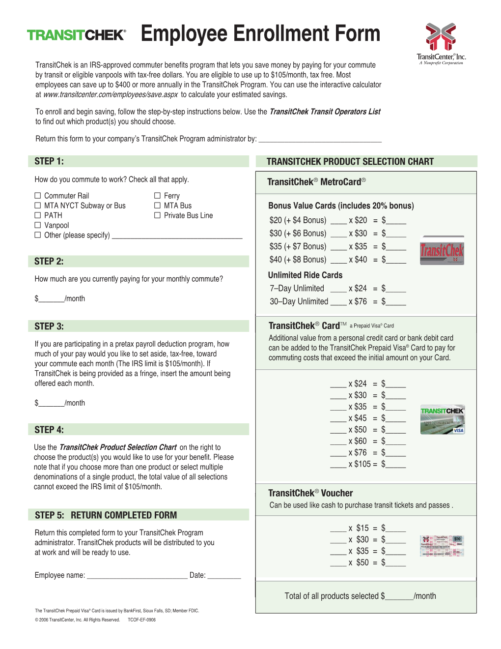 Employee Enrollment Form