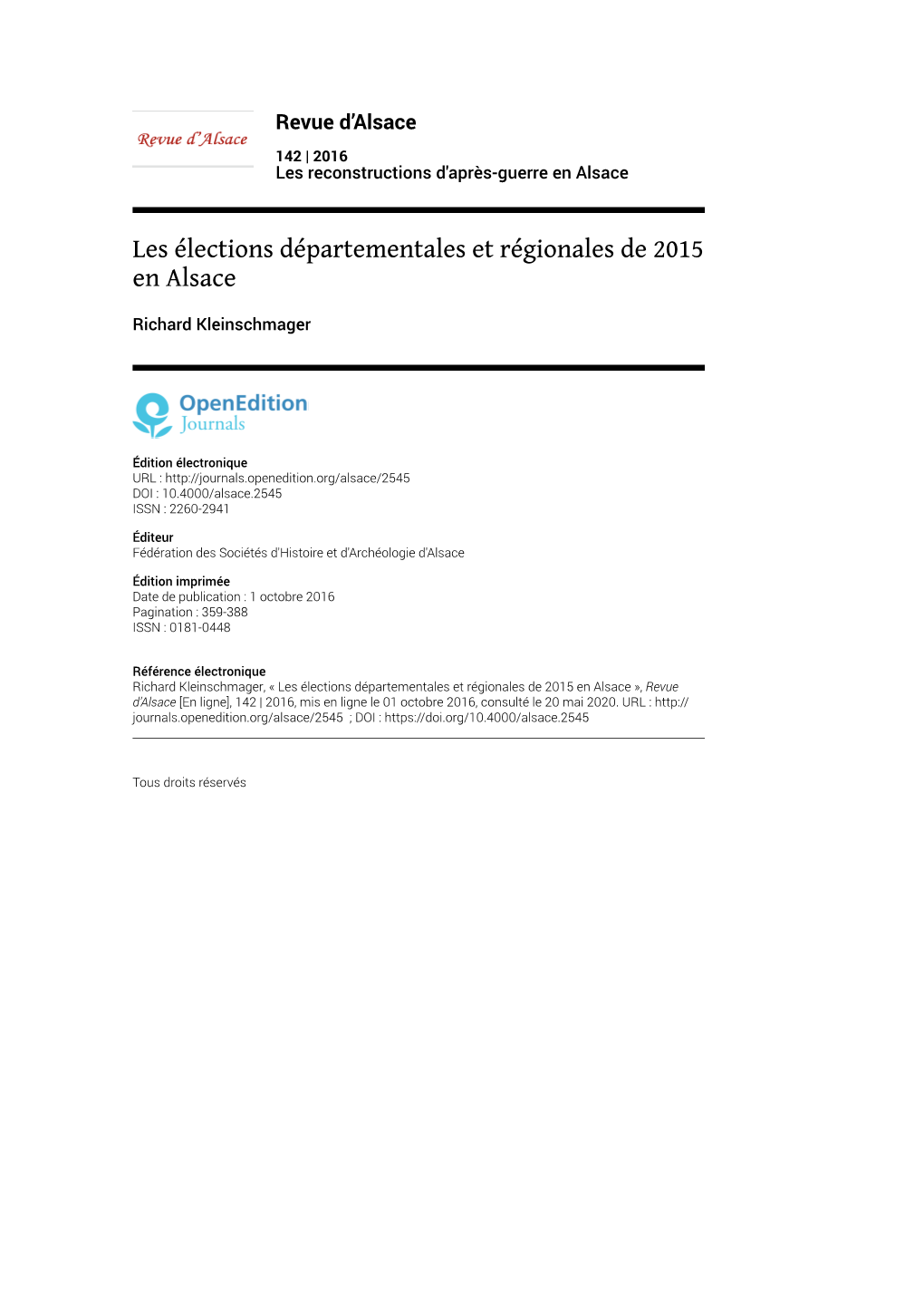 Les Élections Départementales Et Régionales De 2015 En Alsace