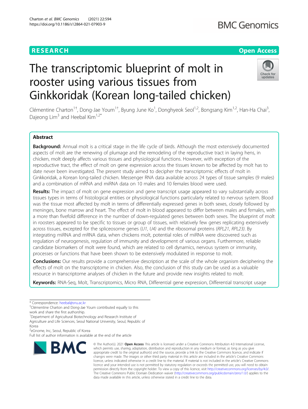 The Transcriptomic Blueprint of Molt in Rooster Using Various Tissues From