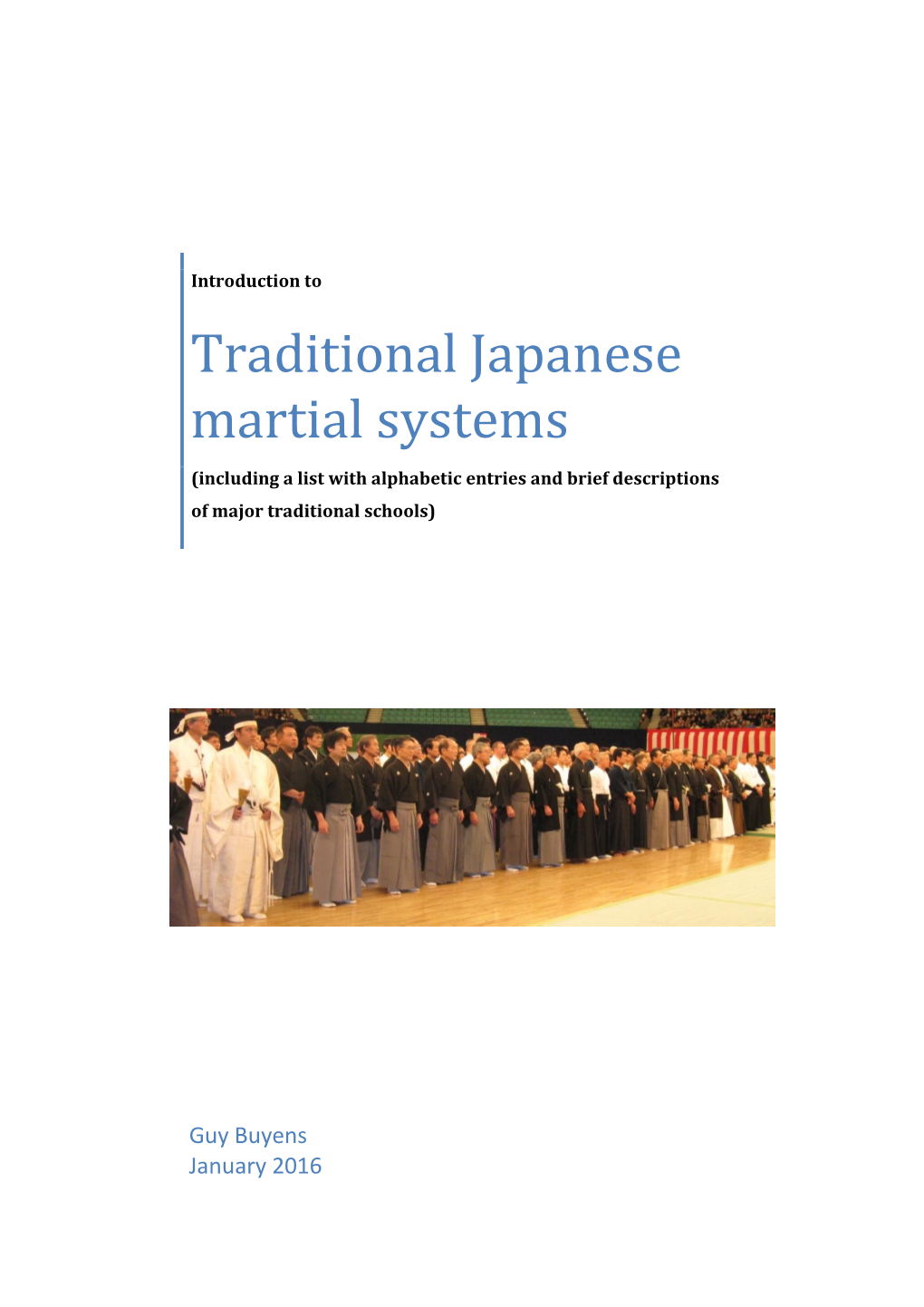 Traditional Japanese Martial Systems