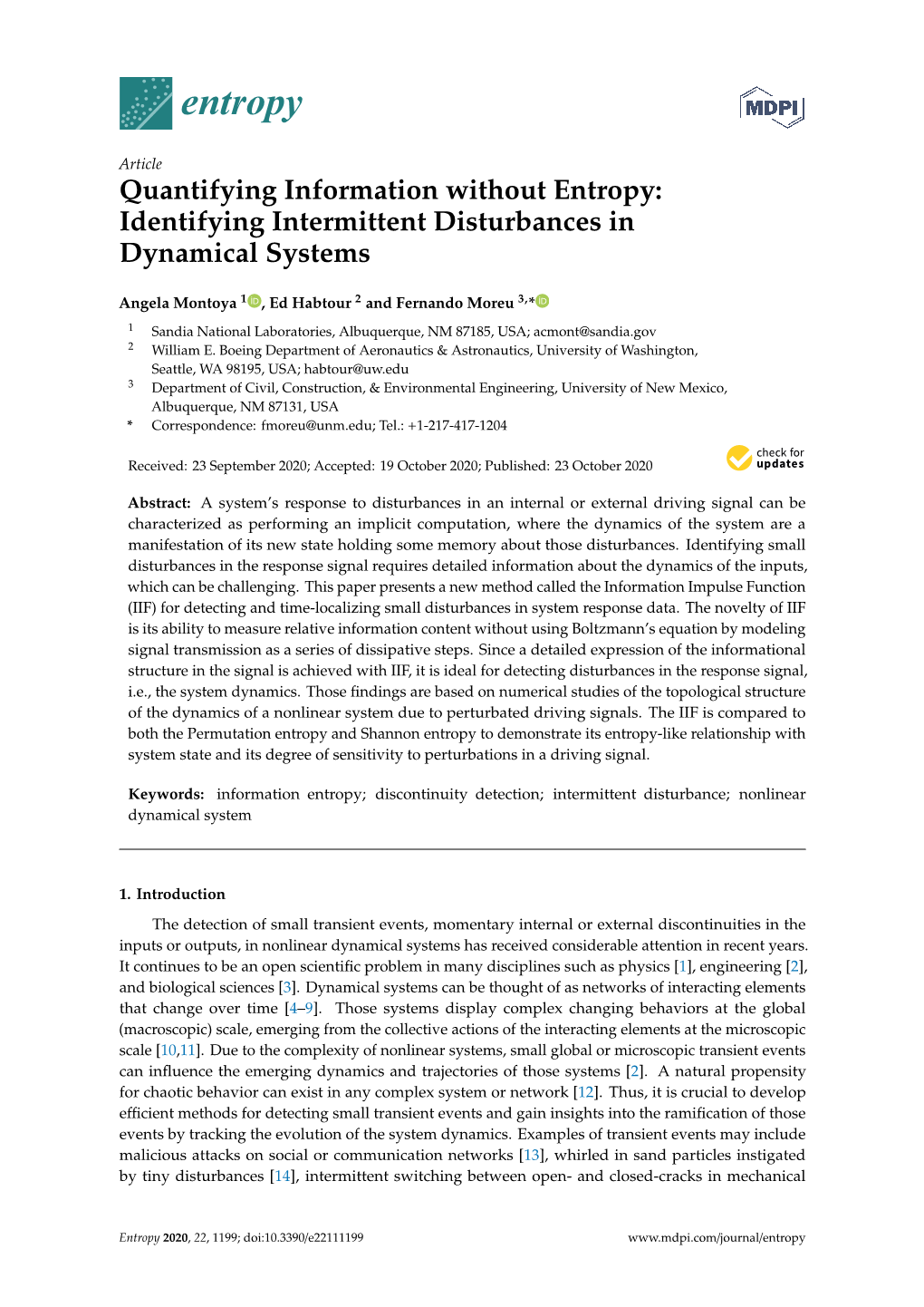 Identifying Intermittent Disturbances in Dynamical Systems