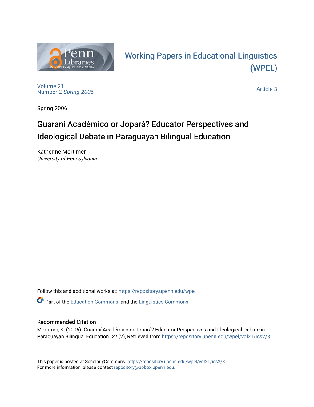 Educator Perspectives and Ideological Debate in Paraguayan Bilingual Education