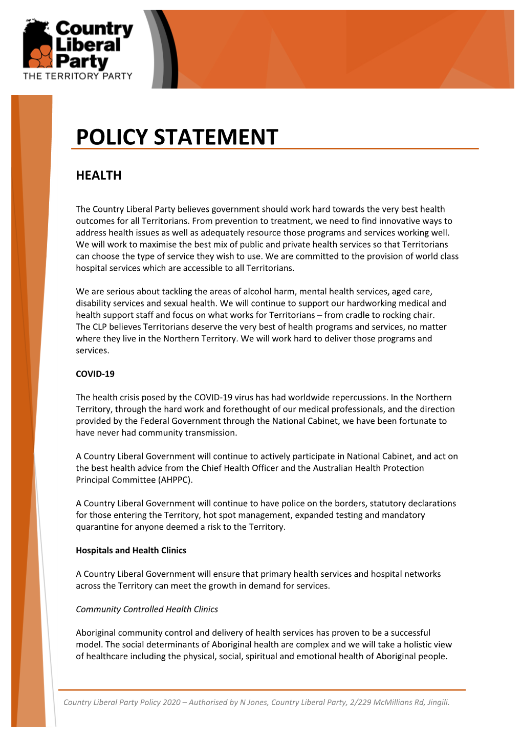 Policy Statement