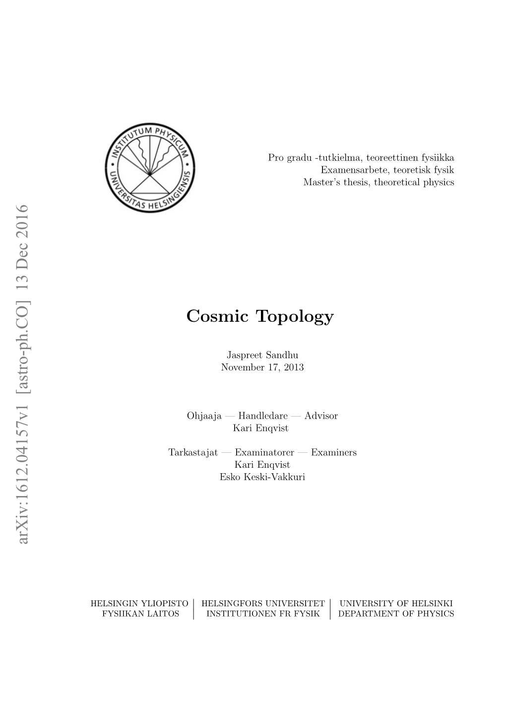 Cosmic Topology