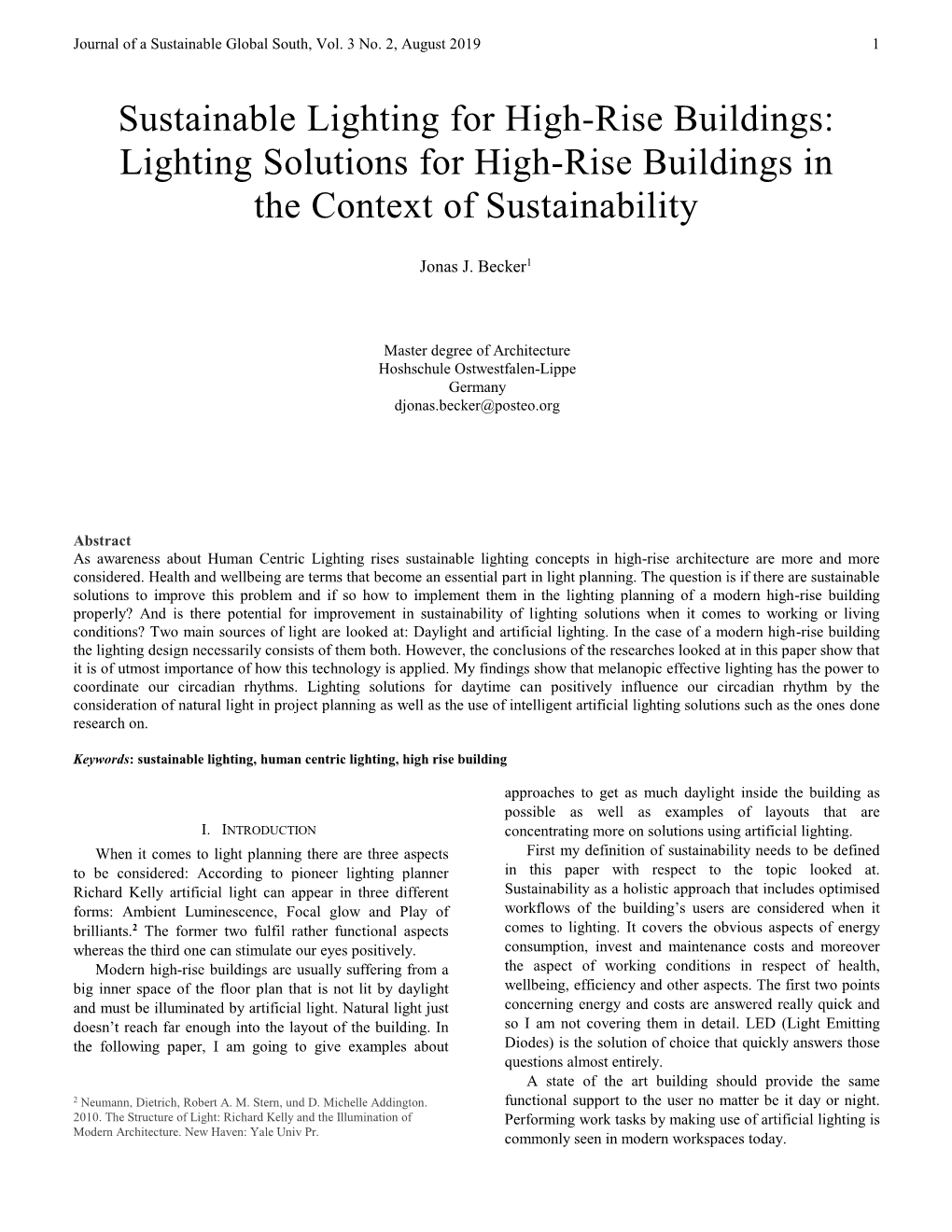 Sustainable Lighting for High-Rise Buildings: Lighting Solutions for High-Rise Buildings in the Context of Sustainability