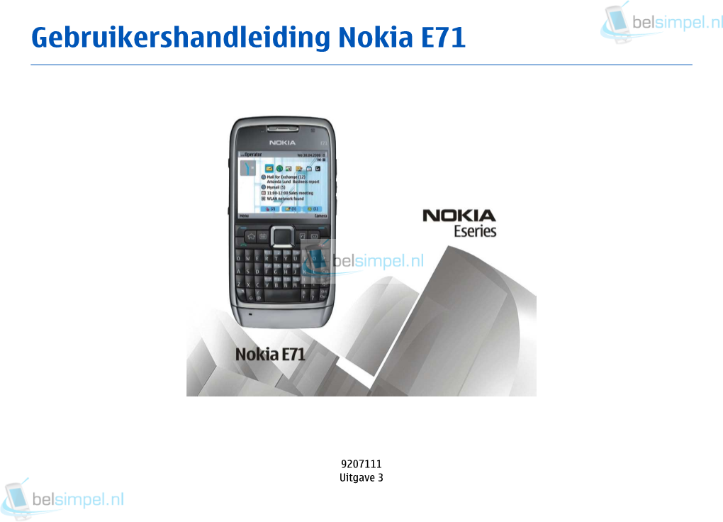 Gebruikershandleiding Nokia E71
