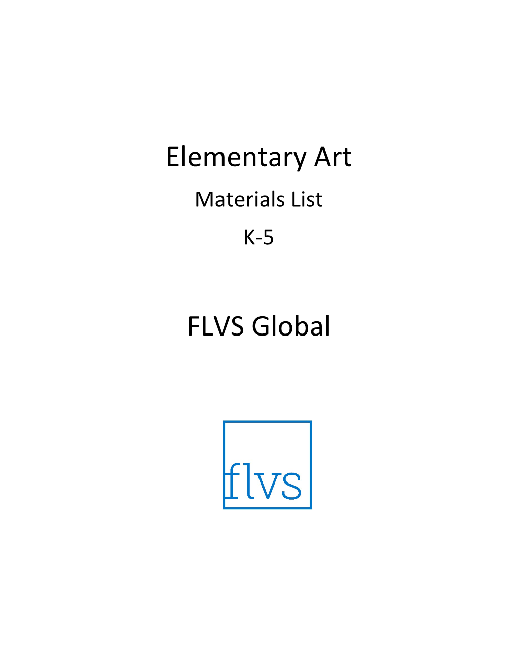 Elementary Art FLVS Global