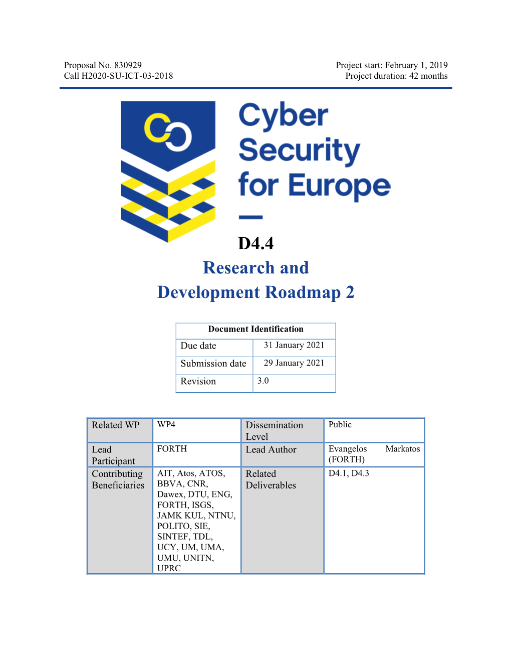 Deliverable D4.4: Research and Development Roadmap 2