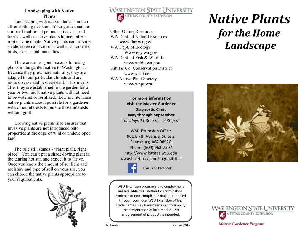 Native Plants in the Home Landscape