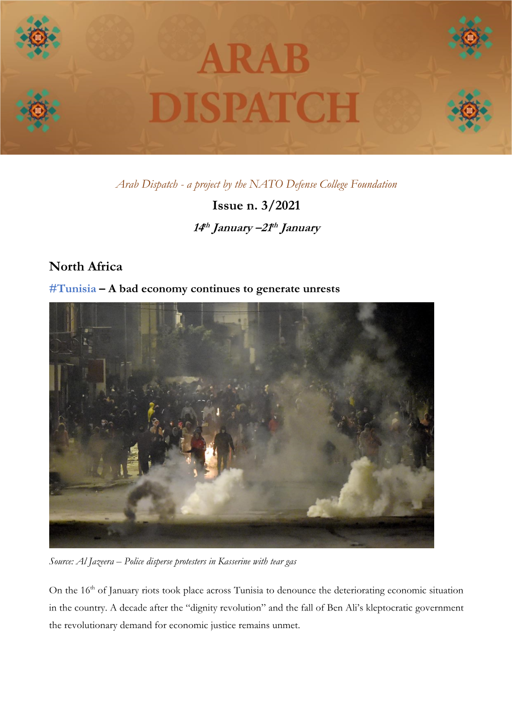 Arab Dispatch - a Project by the NATO Defense College Foundation Issue N