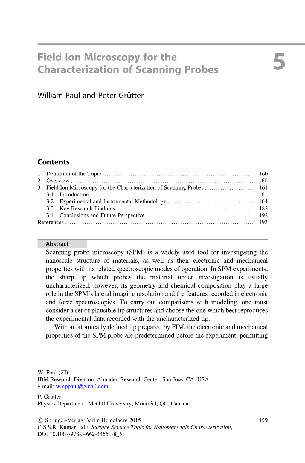 Field Ion Microscopy for the Characterization of Scanning Probes 5