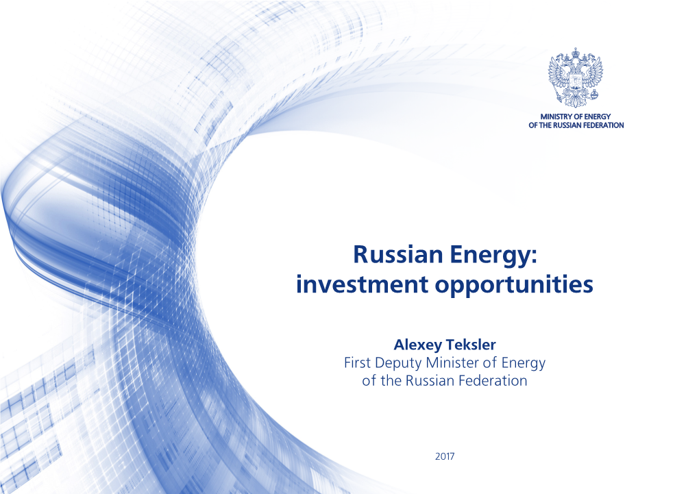 Russian Energy: Investment Opportunities