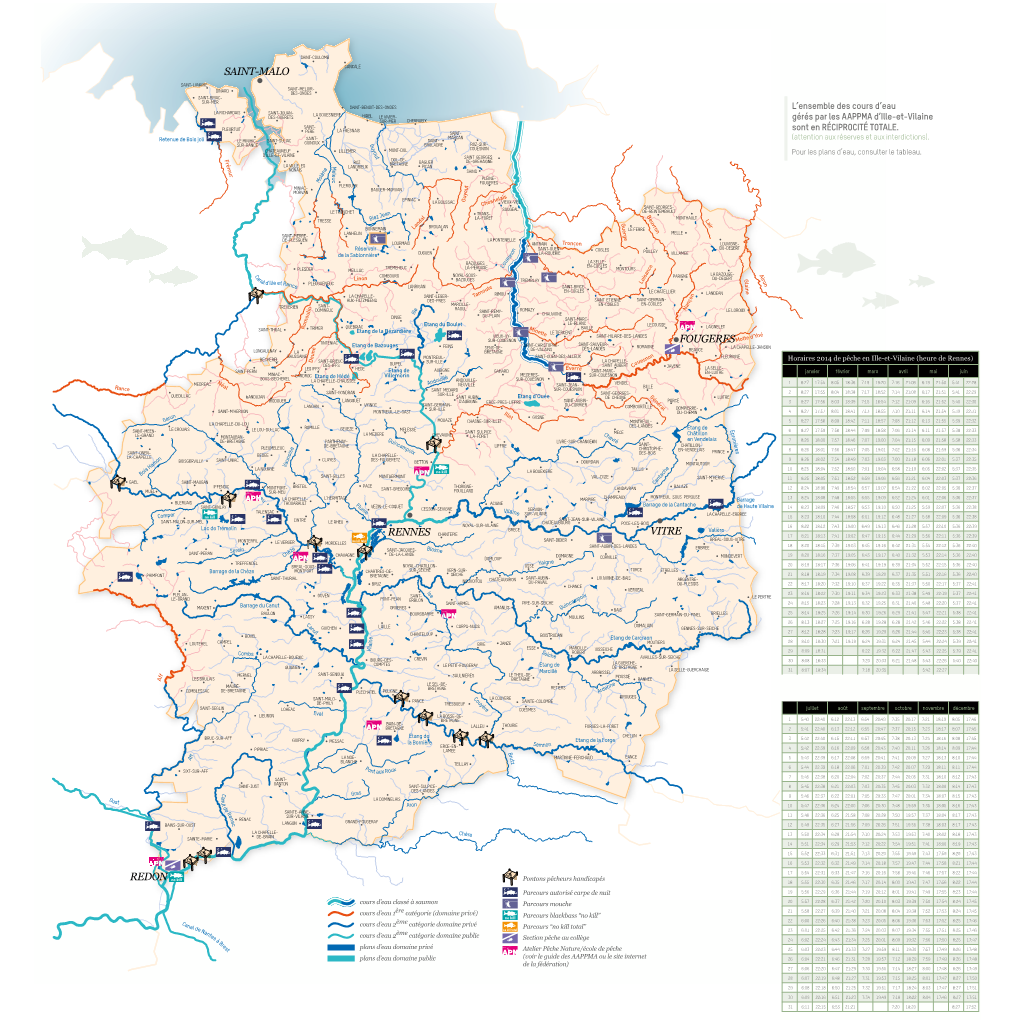 L'ensemble Des Cours D'eau Gérés Par Les AAPPMA D'ille-Et-Vilaine Sont