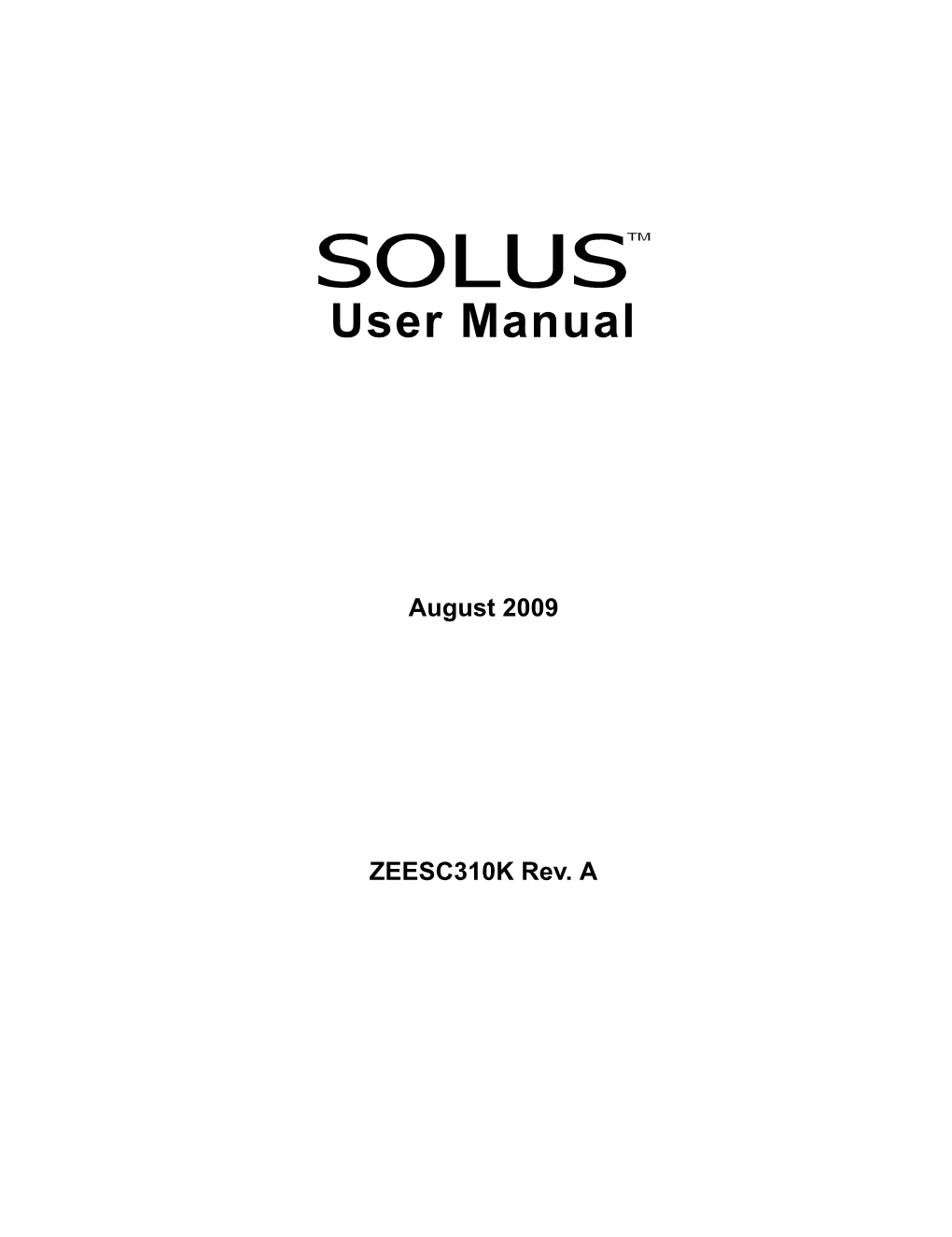 SOLUS User Manual