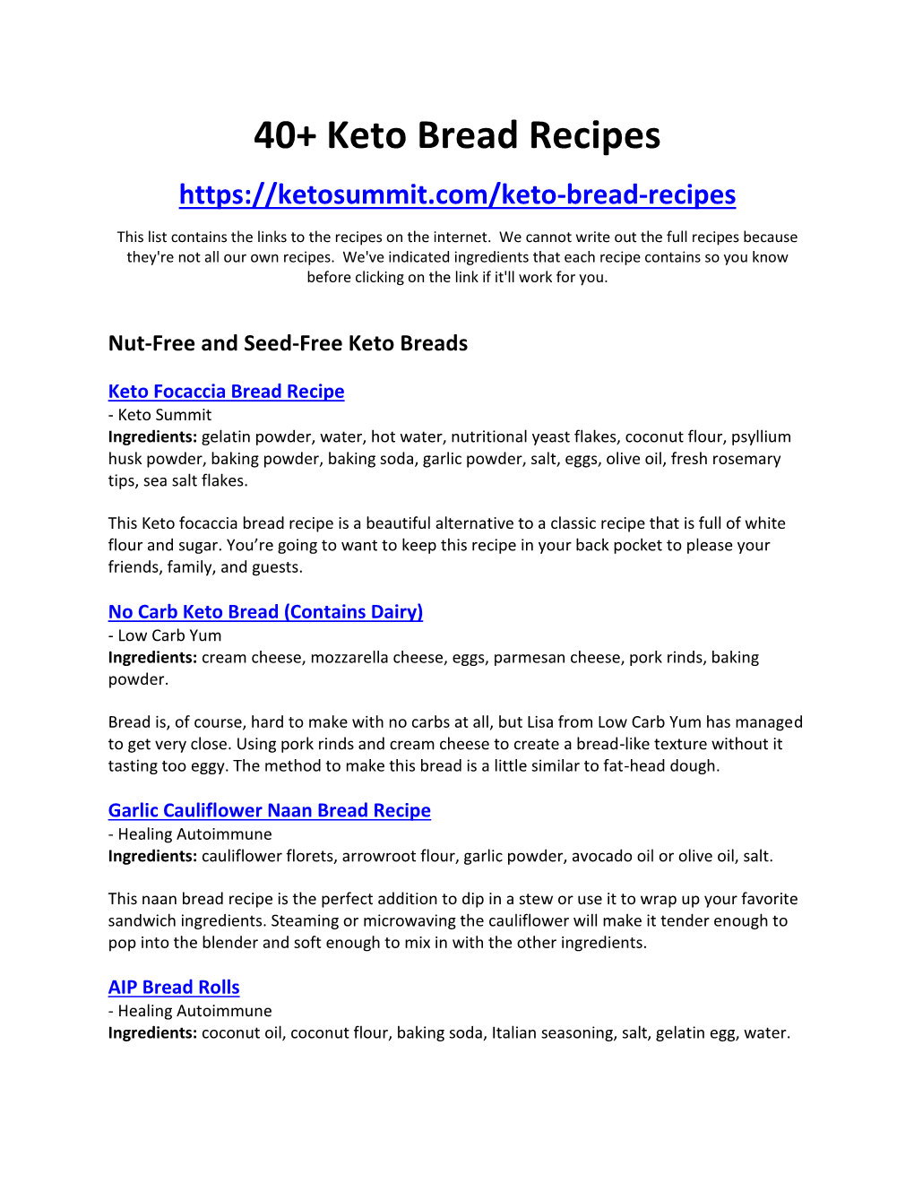 40+ Keto Bread Recipes