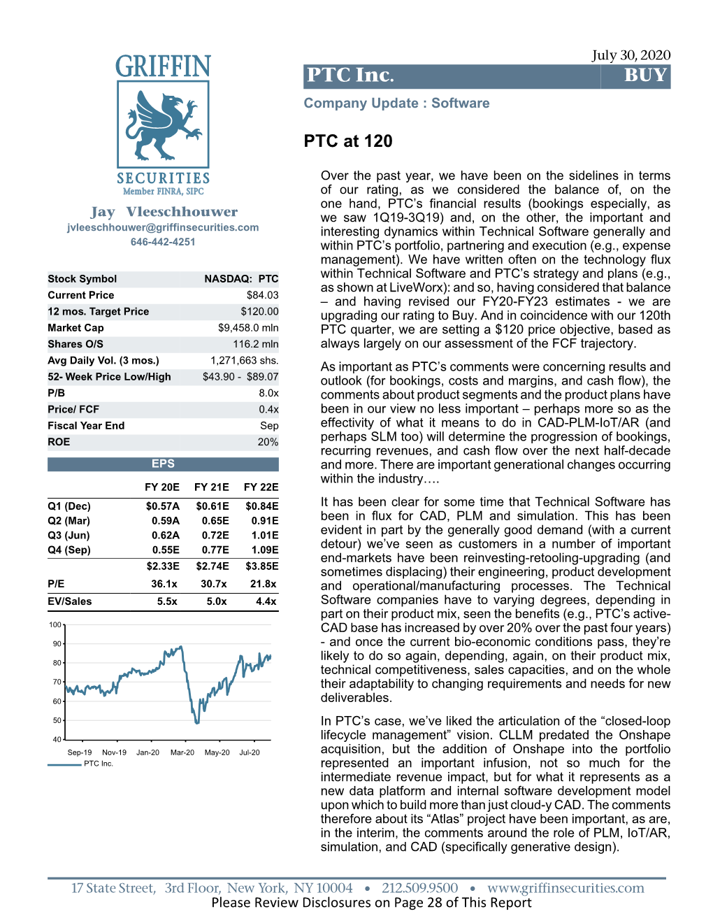 PTC Inc. BUY Company Update : Software