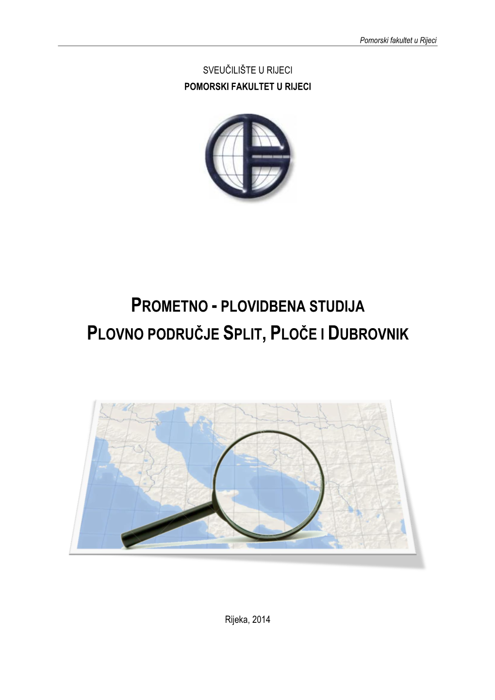 Prometno - Plovidbena Studija Plovno Područje Split, Ploče I Dubrovnik