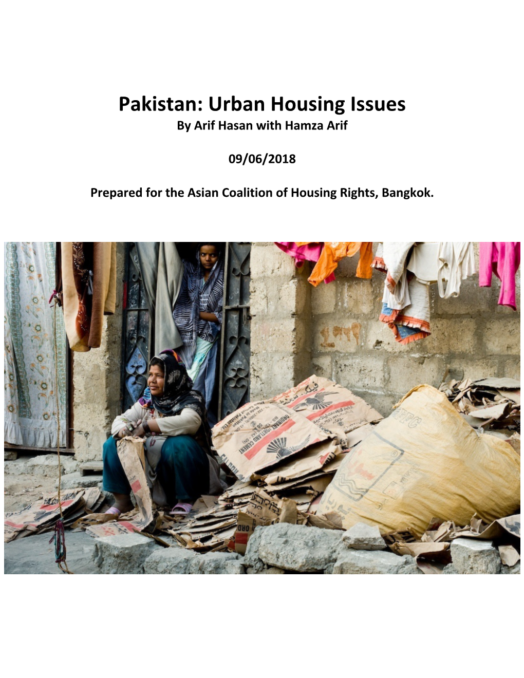 Pakistan Urban Housing Issues