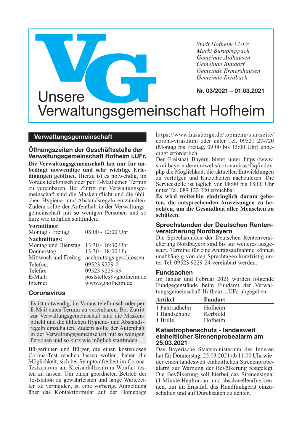 Unsere Verwaltungsgemeinschaft Hofheim