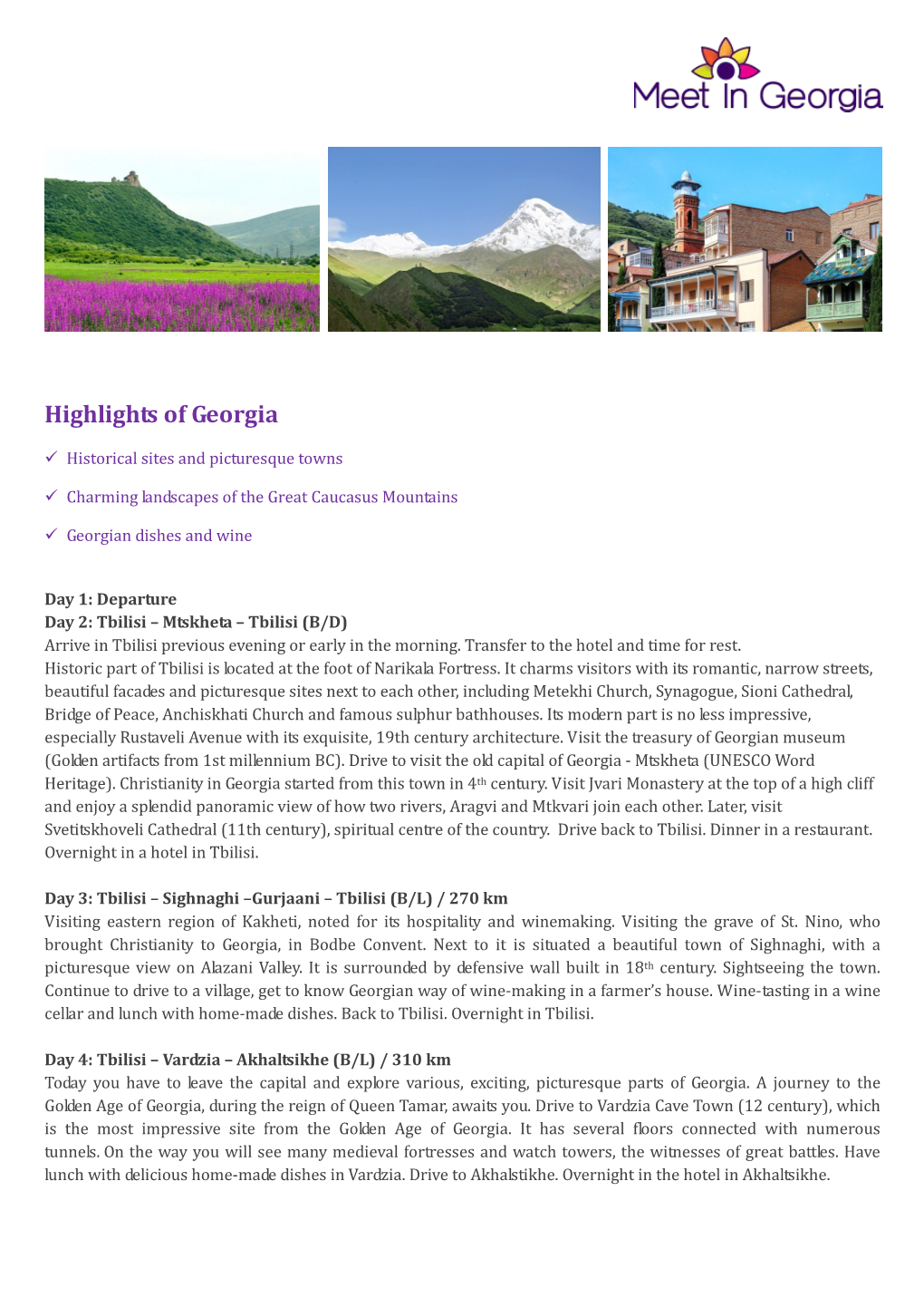 Highlights of Georgia