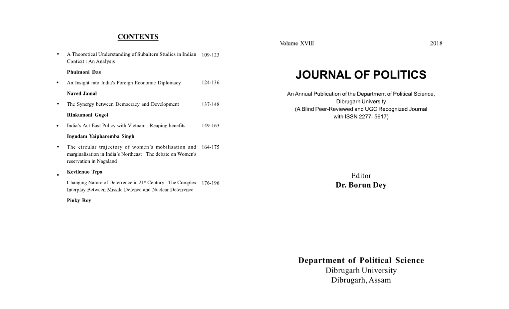 Journal of Politics