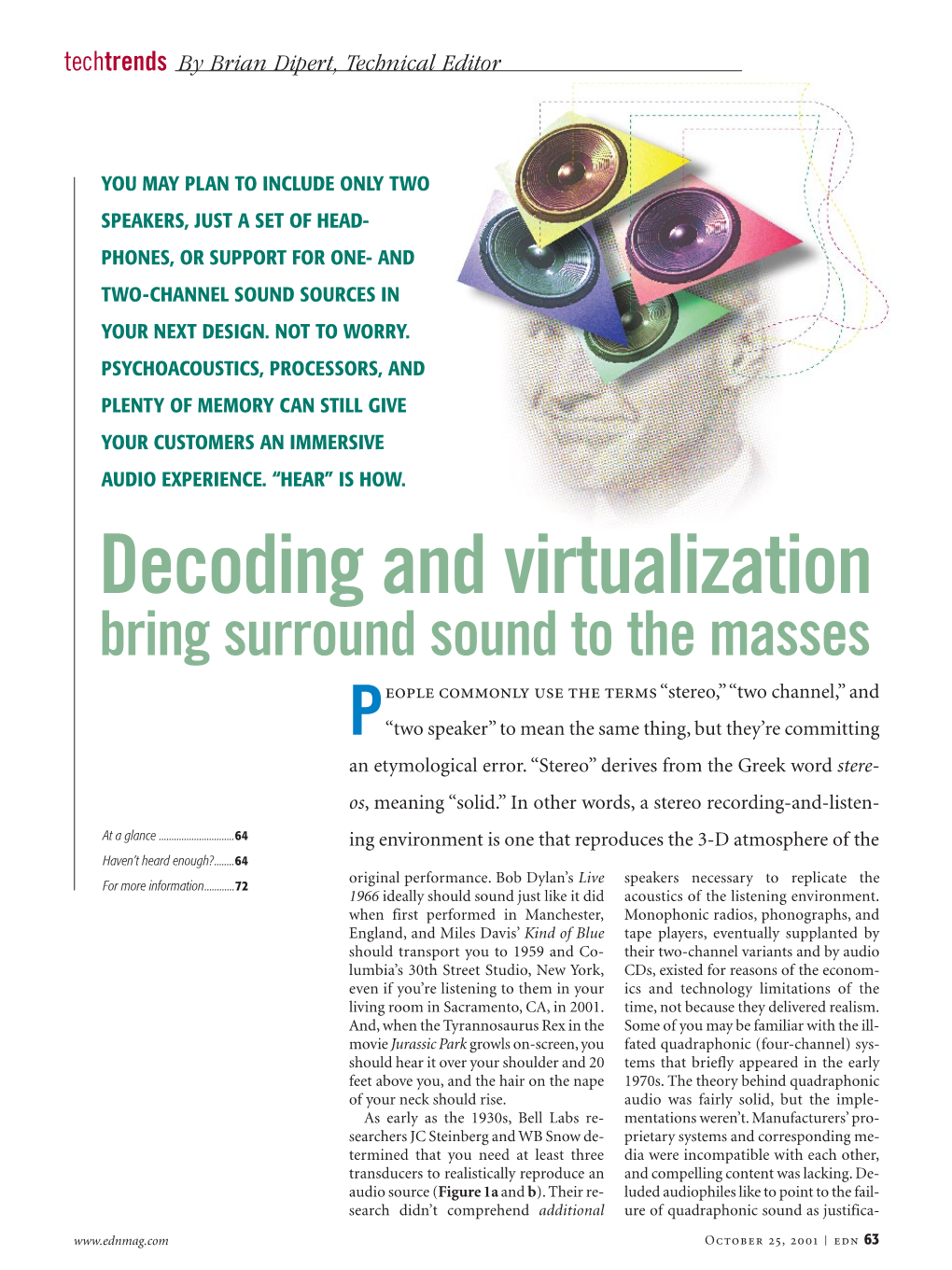 Techtrends Surround Sound Tion for Two-Channel-Only Audio (Refer- Other End of the Line, Within a Group