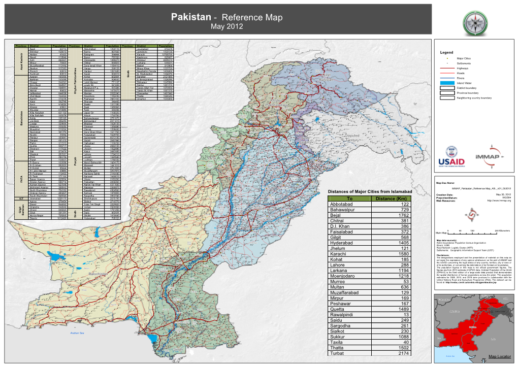 Pakistan - Reference Map May 2012