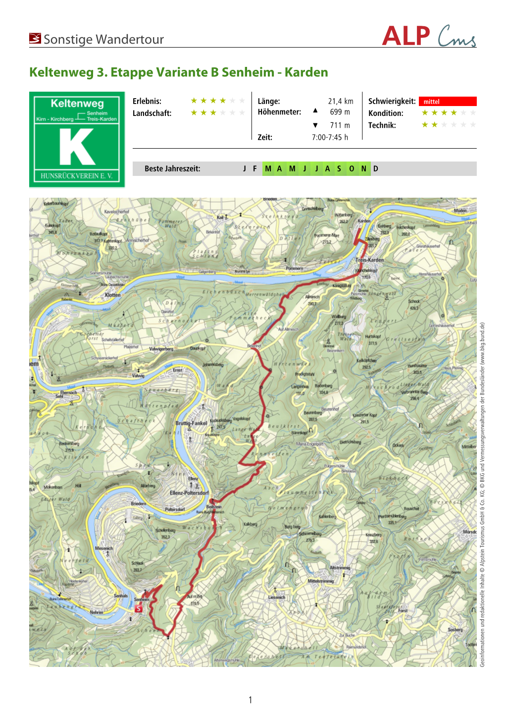 Sonstige Wandertour Keltenweg 3. Etappe Variante B Senheim