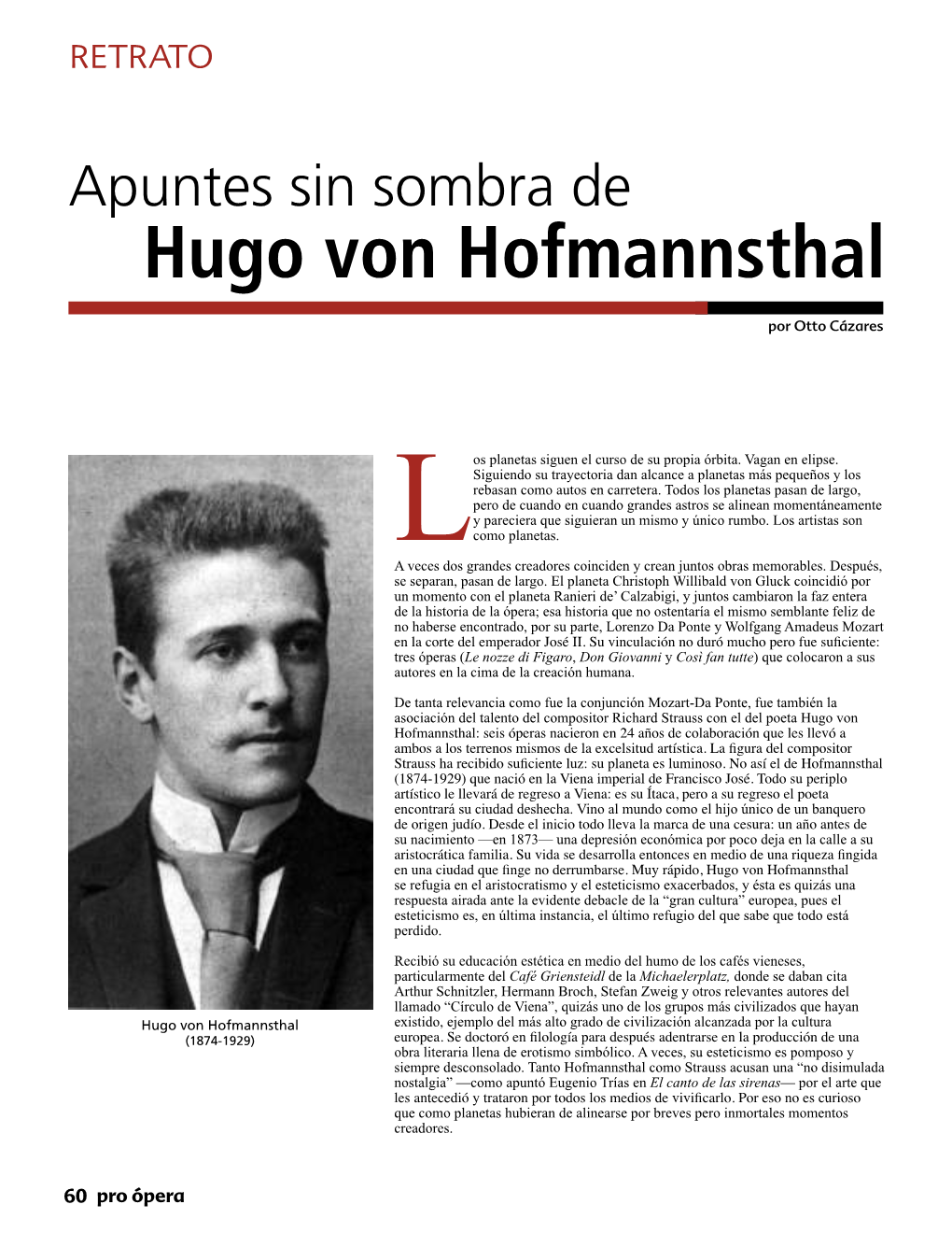Apuntes Sin Sombra De Hugo Von Hofmannsthal