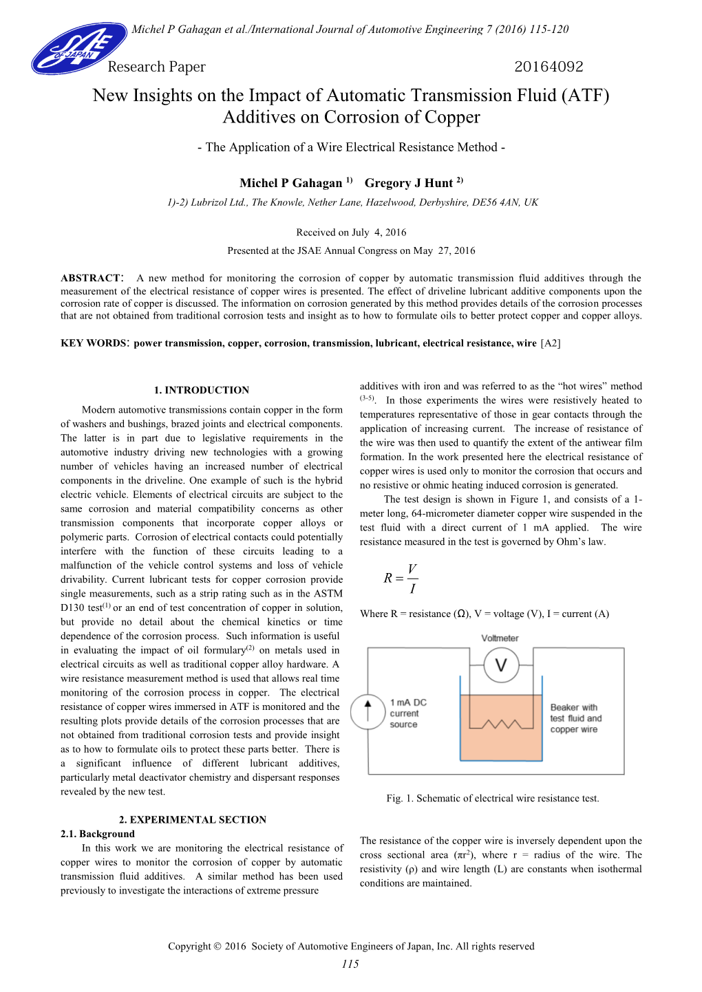 New Insights on the Impact of Automatic Transmission Fluid (ATF) Additives on Corrosion of Copper