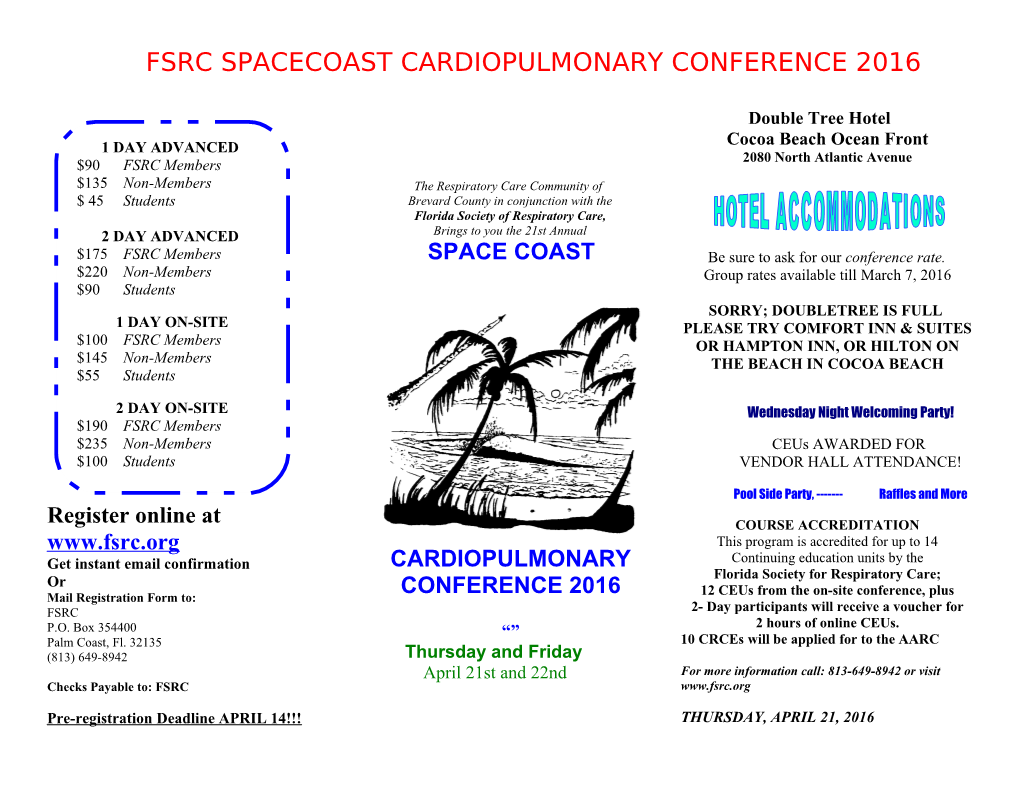 Fsrc Spacecoast Cardiopulmonary Conference 2016