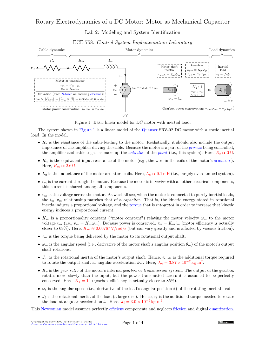 Rotary Electrodynamics of a DC Motor: Motor As Mechanical Capacitor