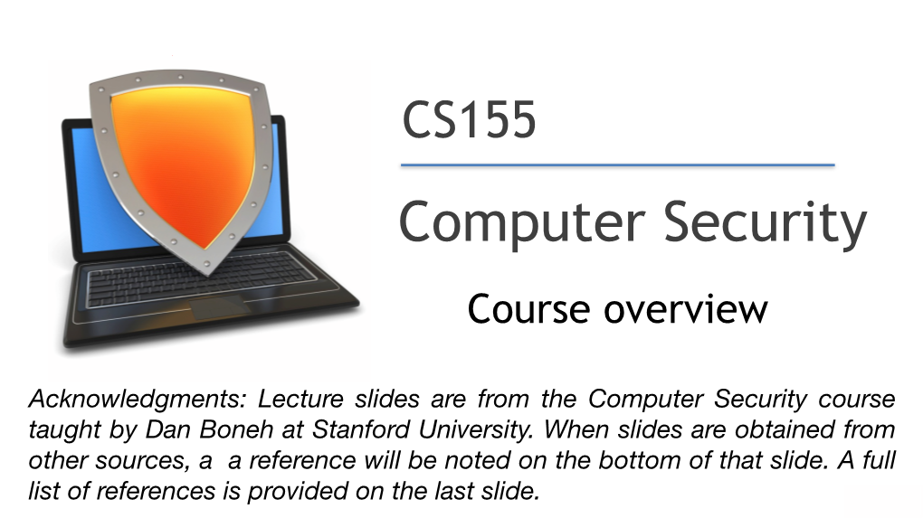 Computer Security Course Overview