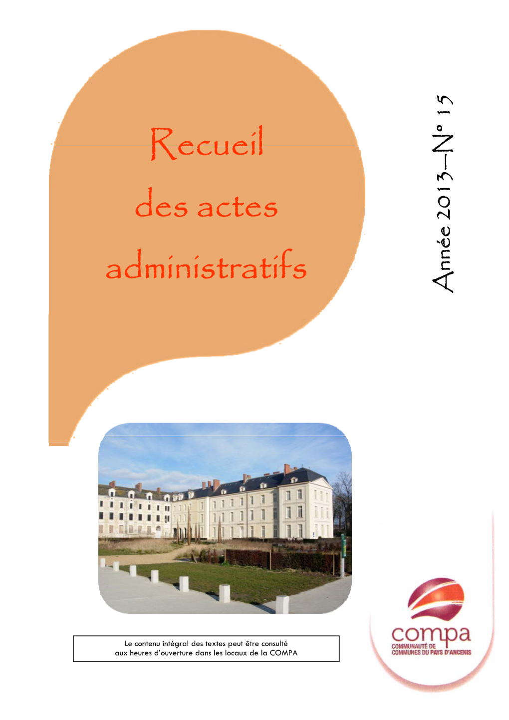 Recueil Des Actes Administratifs - Année 2013