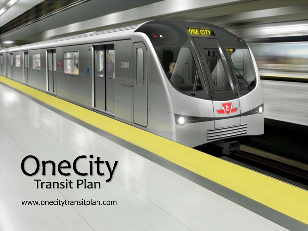 Onecity Transit Plan for Toronto