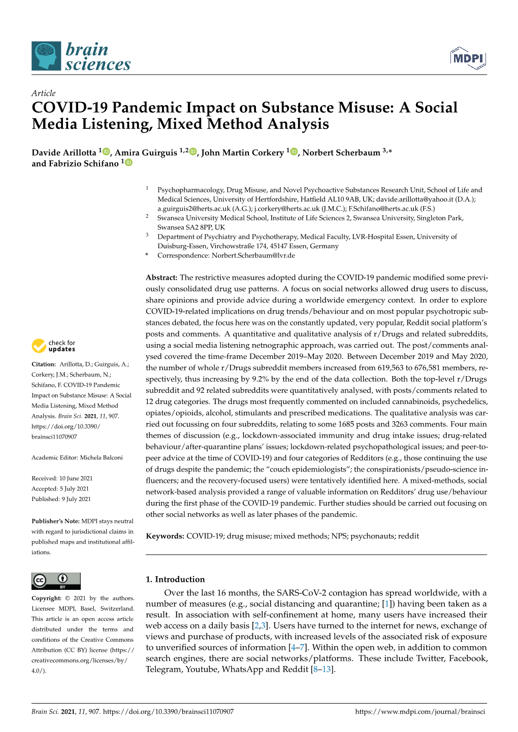 COVID-19 Pandemic Impact on Substance Misuse: a Social Media Listening, Mixed Method Analysis