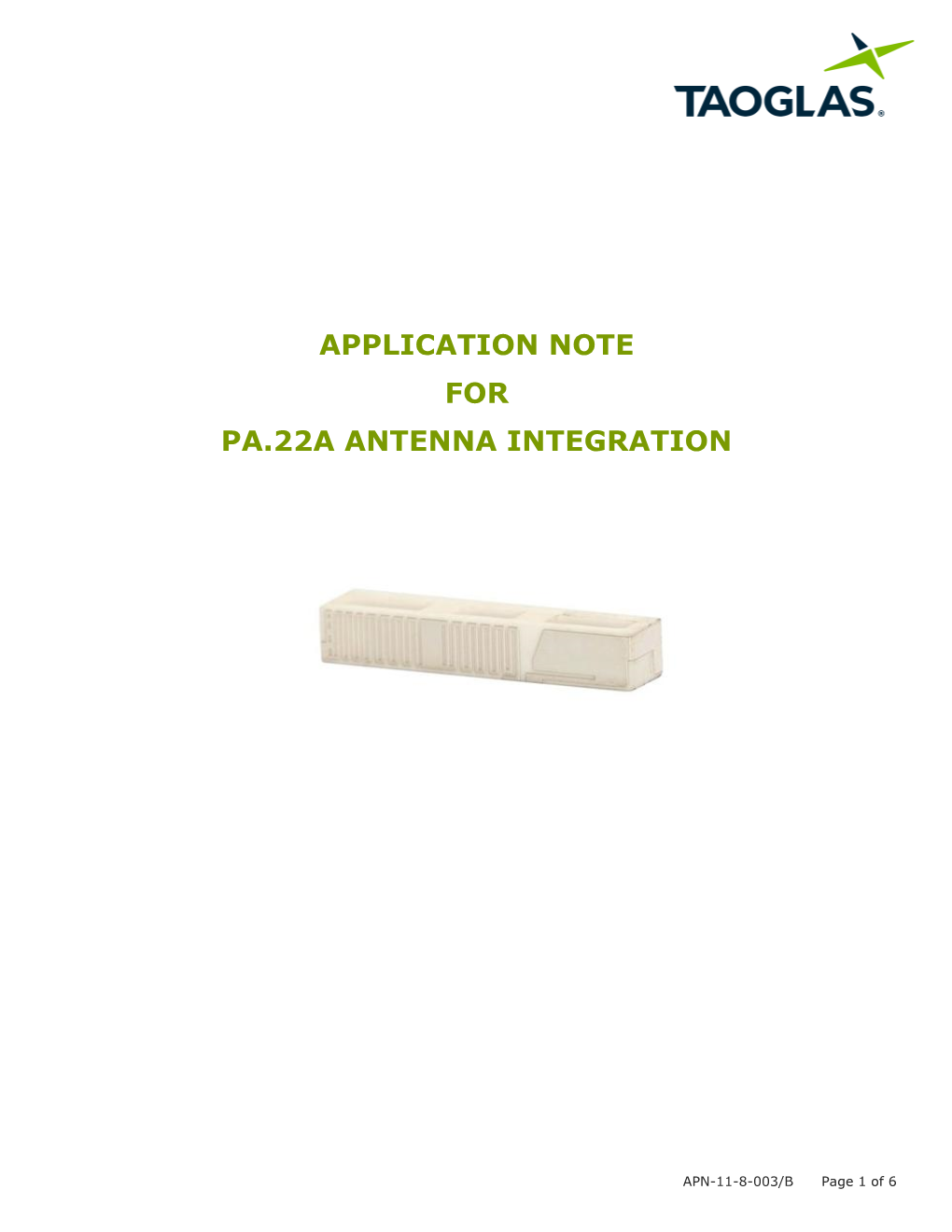 PA.22A Application Note